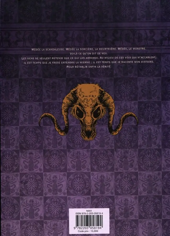 Verso de l'album Médée 1 l'ombre d'Hécate