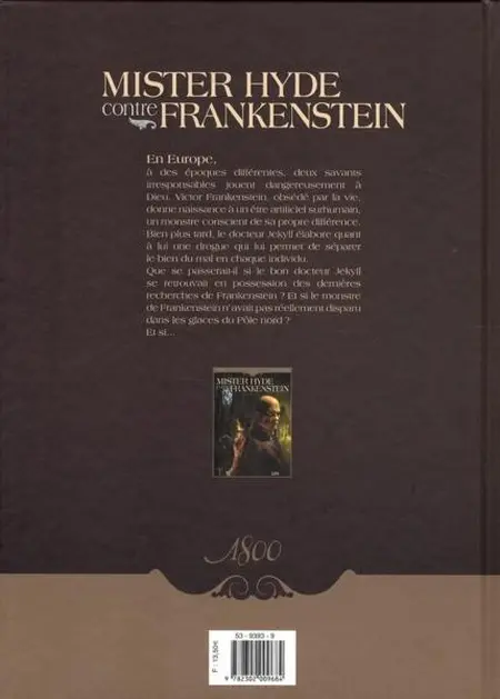 Verso de l'album Mister Hyde contre Frankenstein Tome 1 La dernière nuit de Dieu