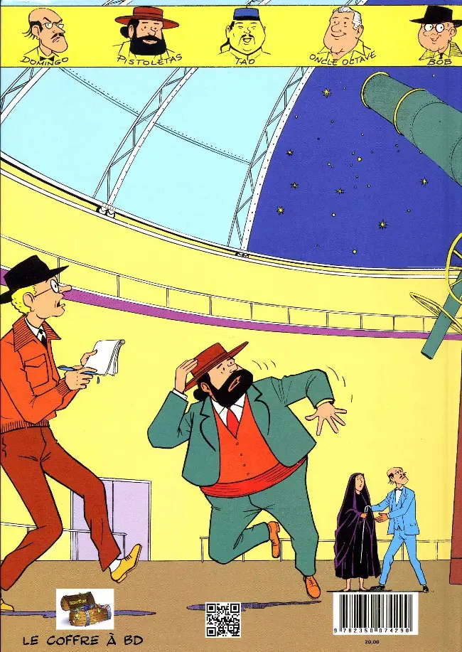Verso de l'album Nic et Mino Le Coffre à BD Tome 4 Le voyageur de l'espace
