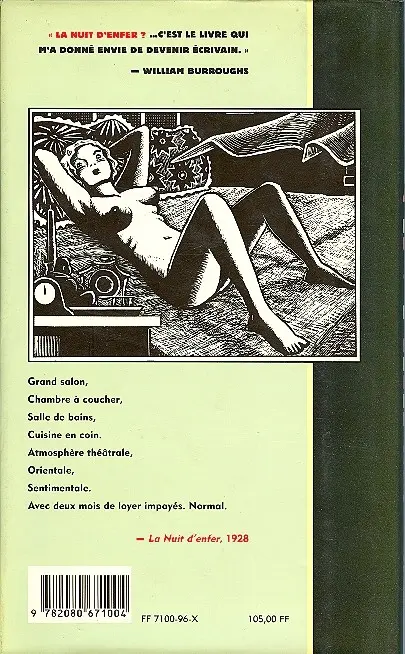 Verso de l'album La Nuit d'enfer
