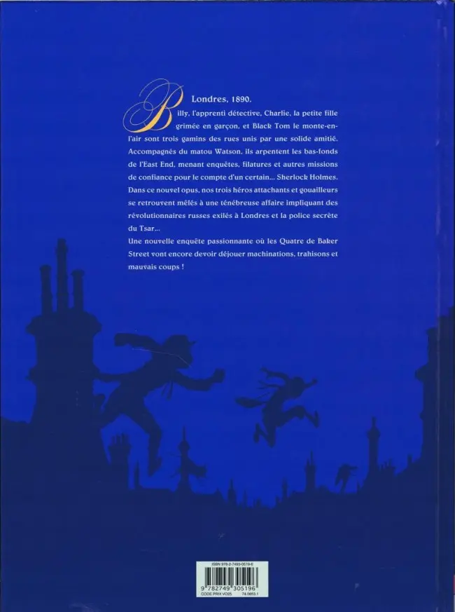 Verso de l'album Les Quatre de Baker Street Tome 2 Le dossier Raboukine