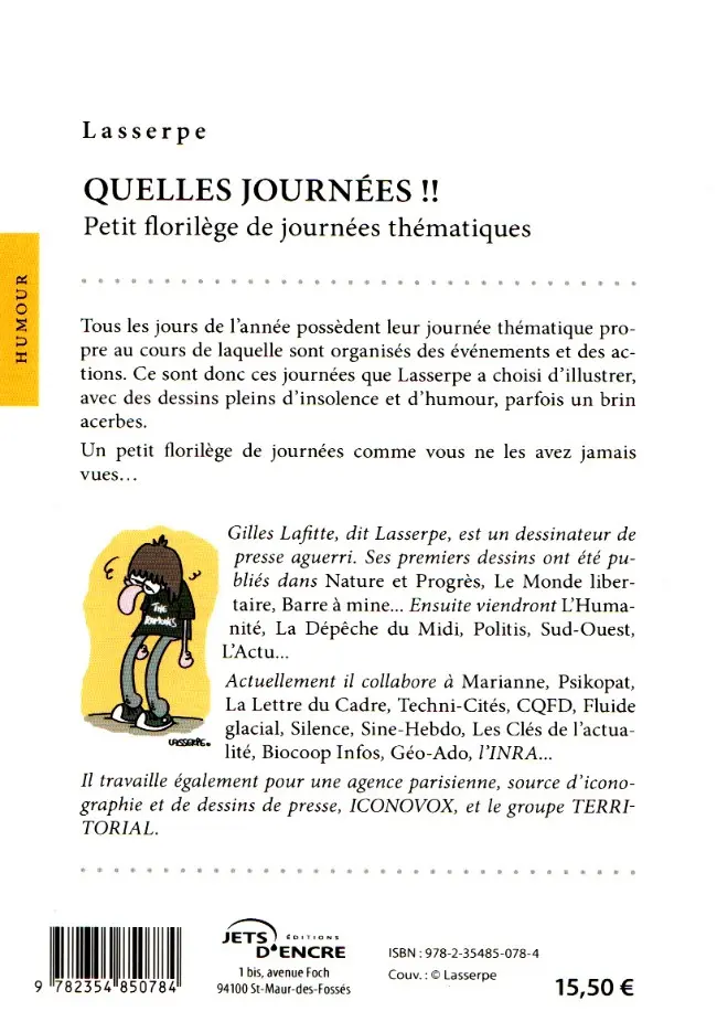 Verso de l'album Quelles journées !! Petits florilèges de journées thématiques