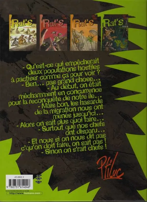Verso de l'album Rat's Tome 4 Problèmes épineux
