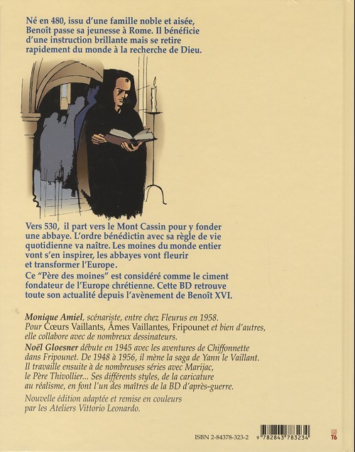 Verso de l'album Saint Benoît L'âme de l'Europe