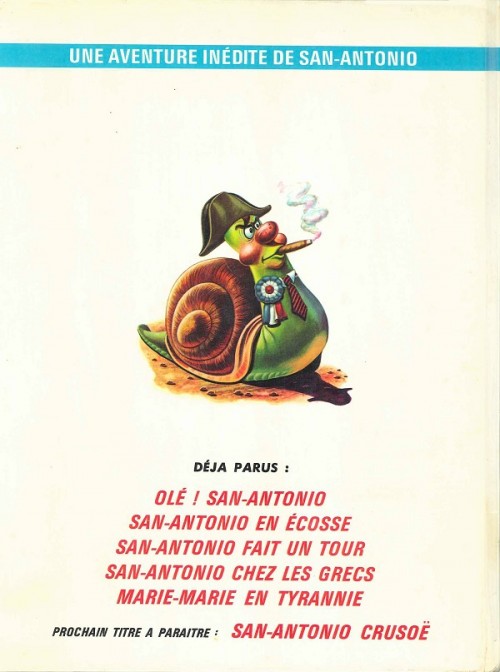 Verso de l'album San-Antonio (Les Aventures du Commissaire) Tome 6 L'histoire de France de Marie-Marie