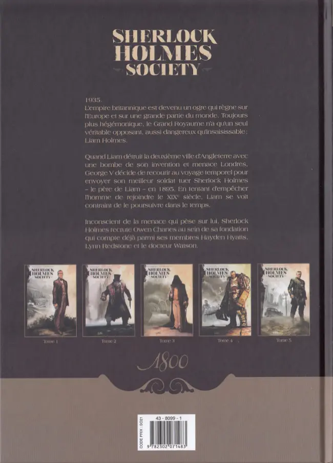 Verso de l'album Sherlock Holmes Society Tome 5 Les Péchés du fils