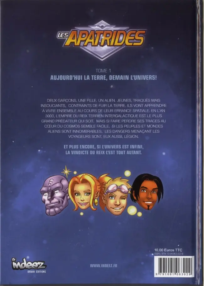Verso de l'album Les Apatrides Tome 1 Aujourd'hui la terre, demain l'univers