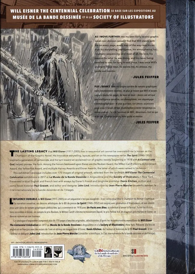 Verso de l'album Will Eisner : The centennial celebration 1917-2017