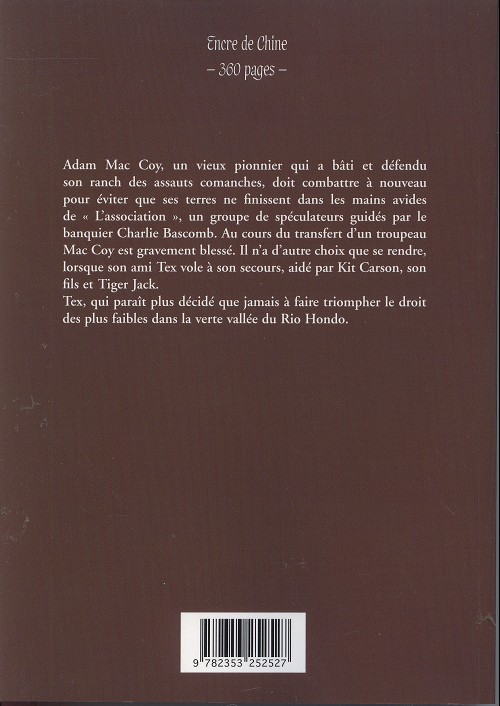 Verso de l'album Tex (Maxi) Tome 6 Rio Hondo