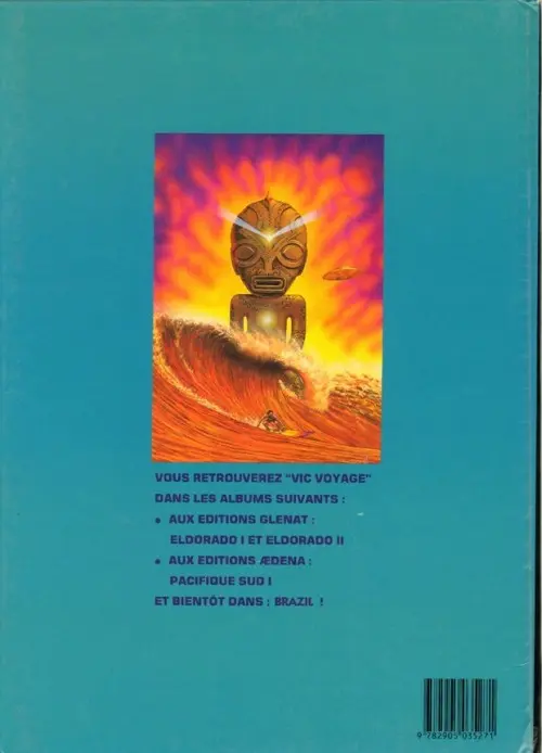 Verso de l'album Une aventure de Vic Voyage Tome 4 Pacifique Sud 2 - Le mystère des Atolls
