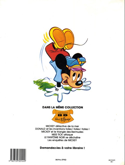 Verso de l'album Walt Disney Tome 6 Les enquêtes de Mickey