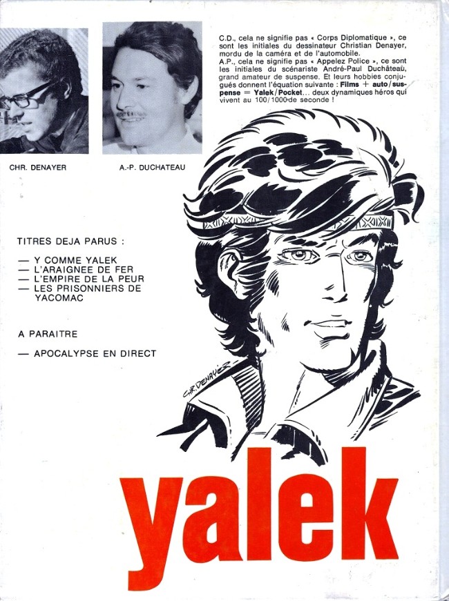Verso de l'album Yalek Tome 4 Les prisonniers de Yacomac