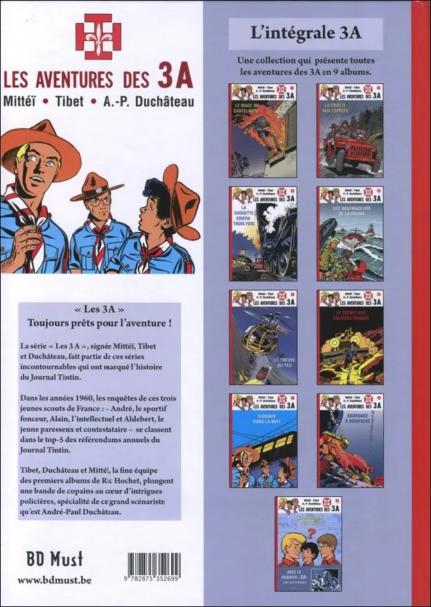Verso de l'album Les aventures des 3 A Tome 4 Signaux dans la nuit