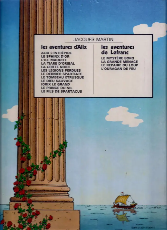 Verso de l'album Alix Tome 7 Le Dernier Spartiate