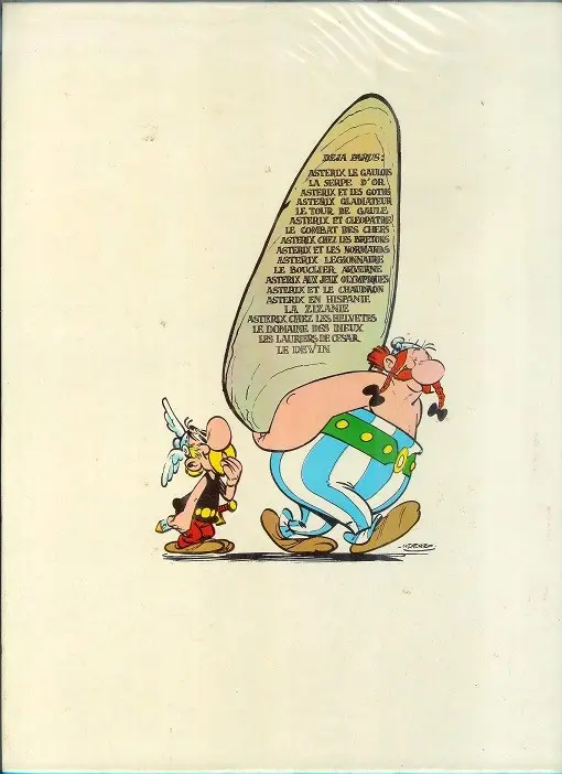 Verso de l'album Astérix Tome 2 La serpe d'or