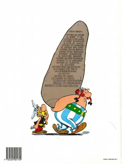 Verso de l'album Astérix Tome 7 Le combat des chefs