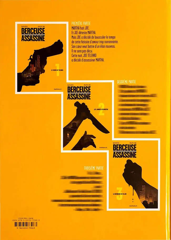 Verso de l'album Berceuse assassine Tome 1 Le cœur de Telenko