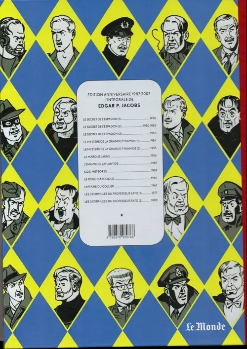 Verso de l'album Blake et Mortimer Tome 2 Le Secret de l'Espadon - L'Evasion de Mortimer