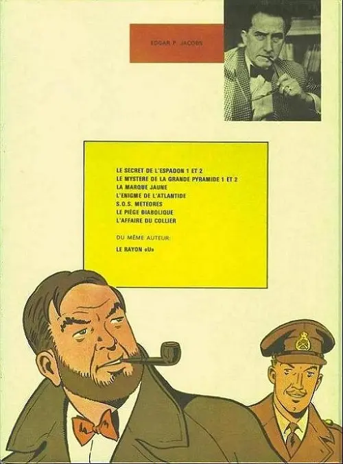Verso de l'album Blake et Mortimer Tome 5 La Marque Jaune