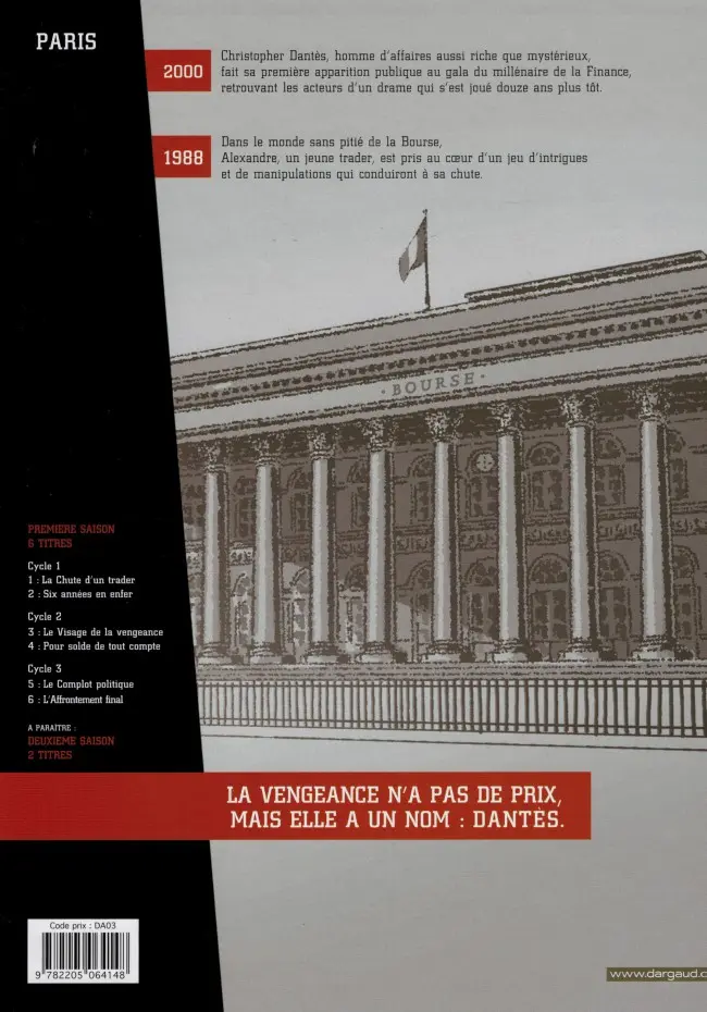 Verso de l'album Dantès Tome 1 La Chute d'un trader