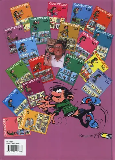 Verso de l'album Gaston Tome 8 Édition spéciale 40e anniversaire