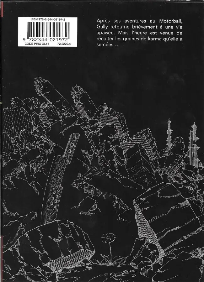 Verso de l'album Gunnm Édition originale Tome 5 Moissons vengeresses