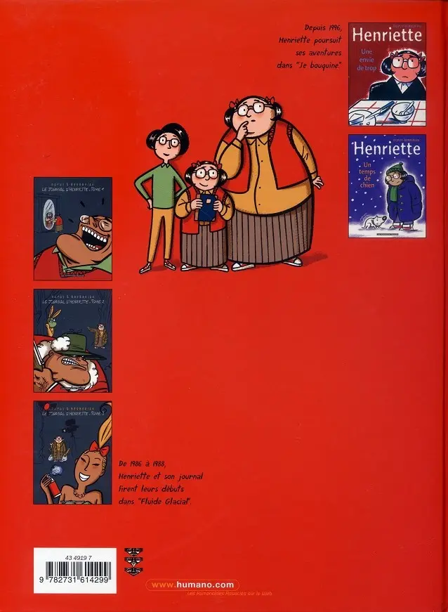 Verso de l'album Le Journal d'Henriette Tome 3