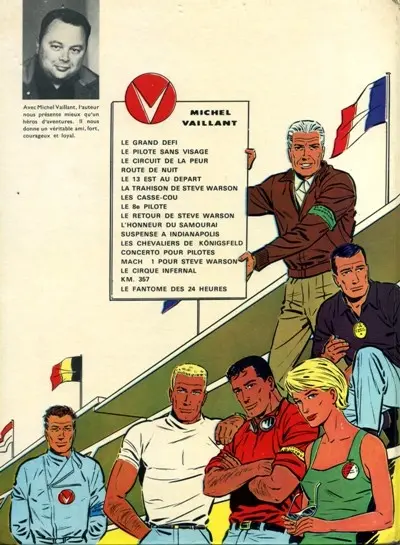 Verso de l'album Michel Vaillant Tome 9 Le retour de Steve Warson