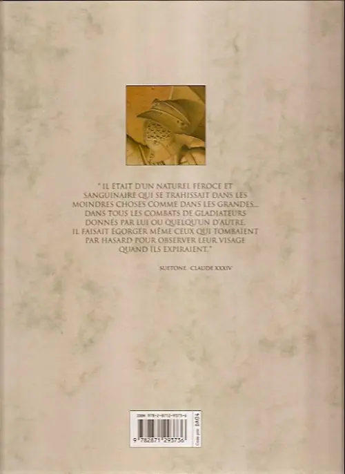 Verso de l'album Murena Tome 1 La pourpre et l'or