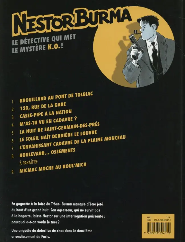 Verso de l'album Nestor Burma Tome 4 Casse-pipe à la Nation