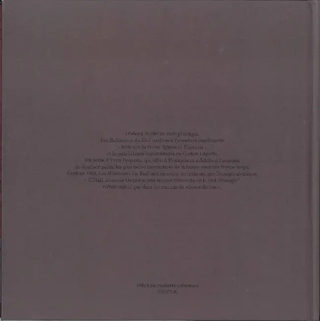 Verso de l'album Les Robinsons du rail