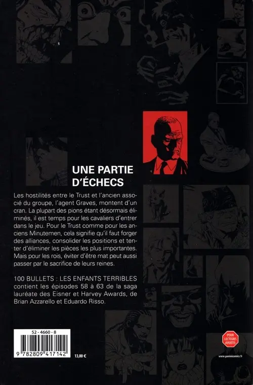 Verso de l'album 100 Bullets Tome 12 Les enfants terribles