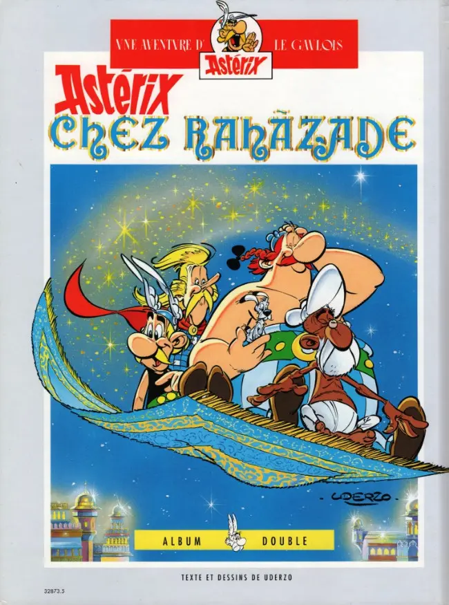 Verso de l'album Astérix Tomes 27 et 28 Le fils d'Astérix / Astérix chez Rahàzade