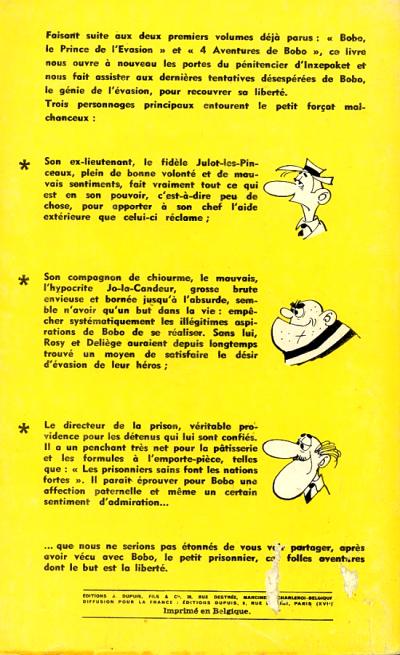 Verso de l'album Bobo Bobo au sommet