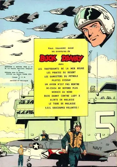 Verso de l'album Buck Danny Tome 21 Un prototype a disparu
