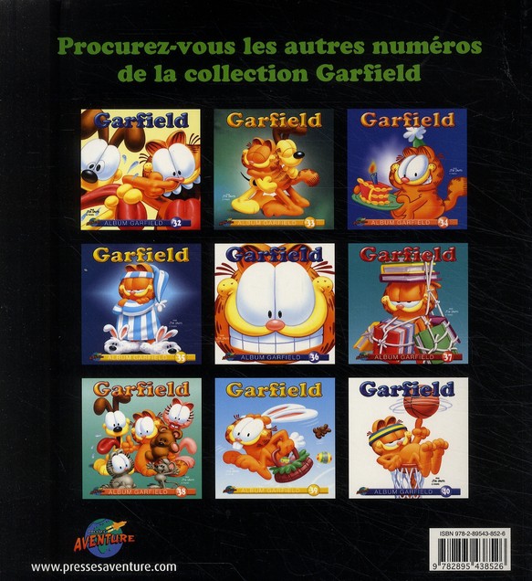 Verso de l'album Garfield #41