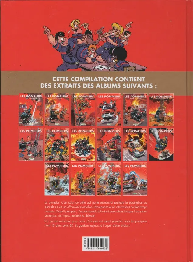 Verso de l'album Les Pompiers Les Best Or L'esprit pompier