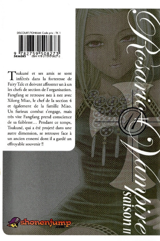 Verso de l'album Rosario + Vampire 11