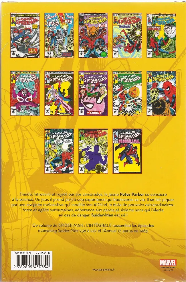 Verso de l'album Spider-Man - L'Intégrale Tome 21 1983