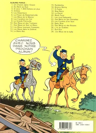 Verso de l'album Les Tuniques Bleues Tome 29 En avant l'amnésique !