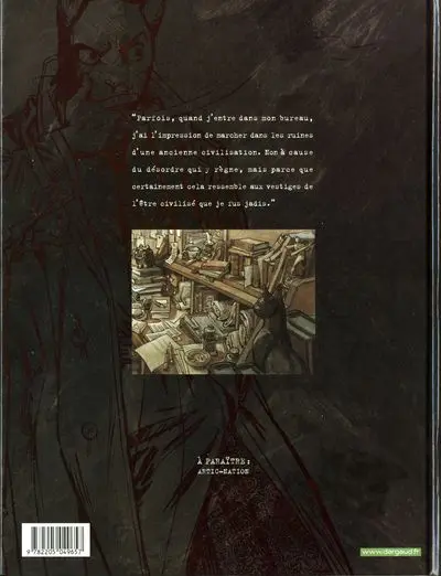Verso de l'album Blacksad Tome 1 Quelque part entre les ombres