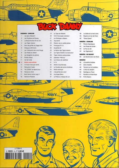 Verso de l'album Buck Danny Tome 12 Avions sans pilotes