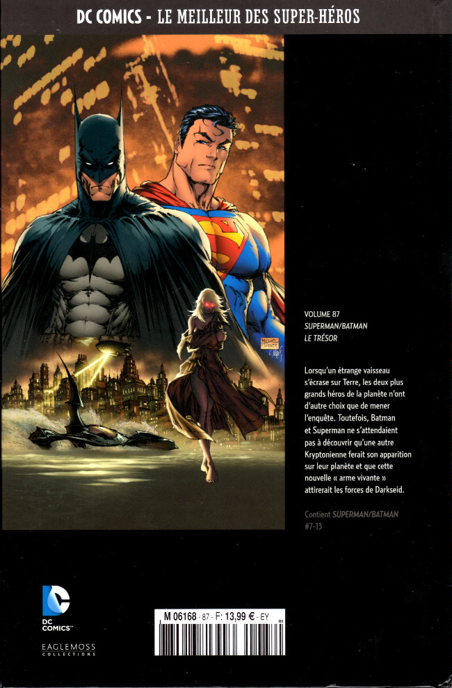 Verso de l'album DC Comics - Le Meilleur des Super-Héros Volume 87 Superman/Batman - Le trésor