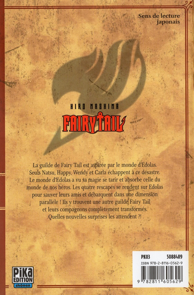 Verso de l'album Fairy Tail 21