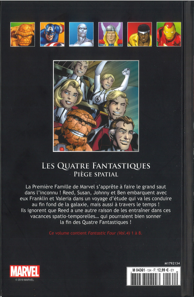 Verso de l'album Marvel Comics - La collection de référence Tome 134 Les Quatre Fantastiques - Piège Spatial
