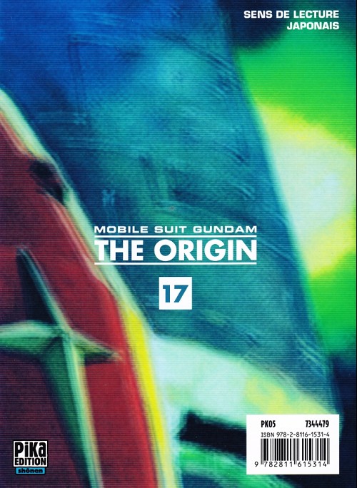 Verso de l'album Mobile Suit Gundam - The Origin 17 Lalah - 1re partie