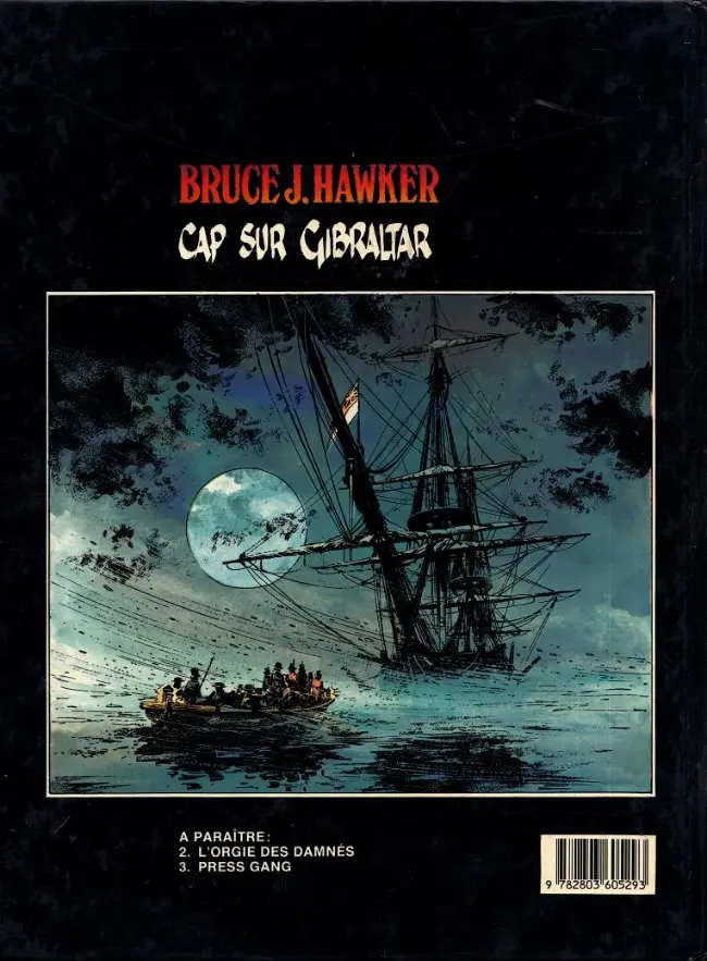 Verso de l'album Bruce J. Hawker Tome 1 Cap sur Gibraltar