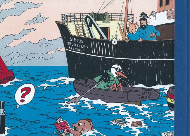 Verso de l'album Tintin Mission Marabout