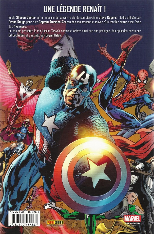 Verso de l'album Captain America Captain America Reborn - Renaissance