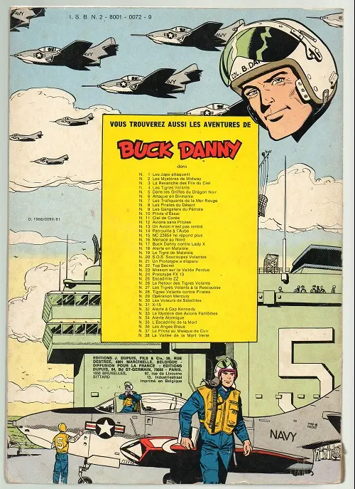 Verso de l'album Buck Danny Tome 35 L'escadrille de la mort